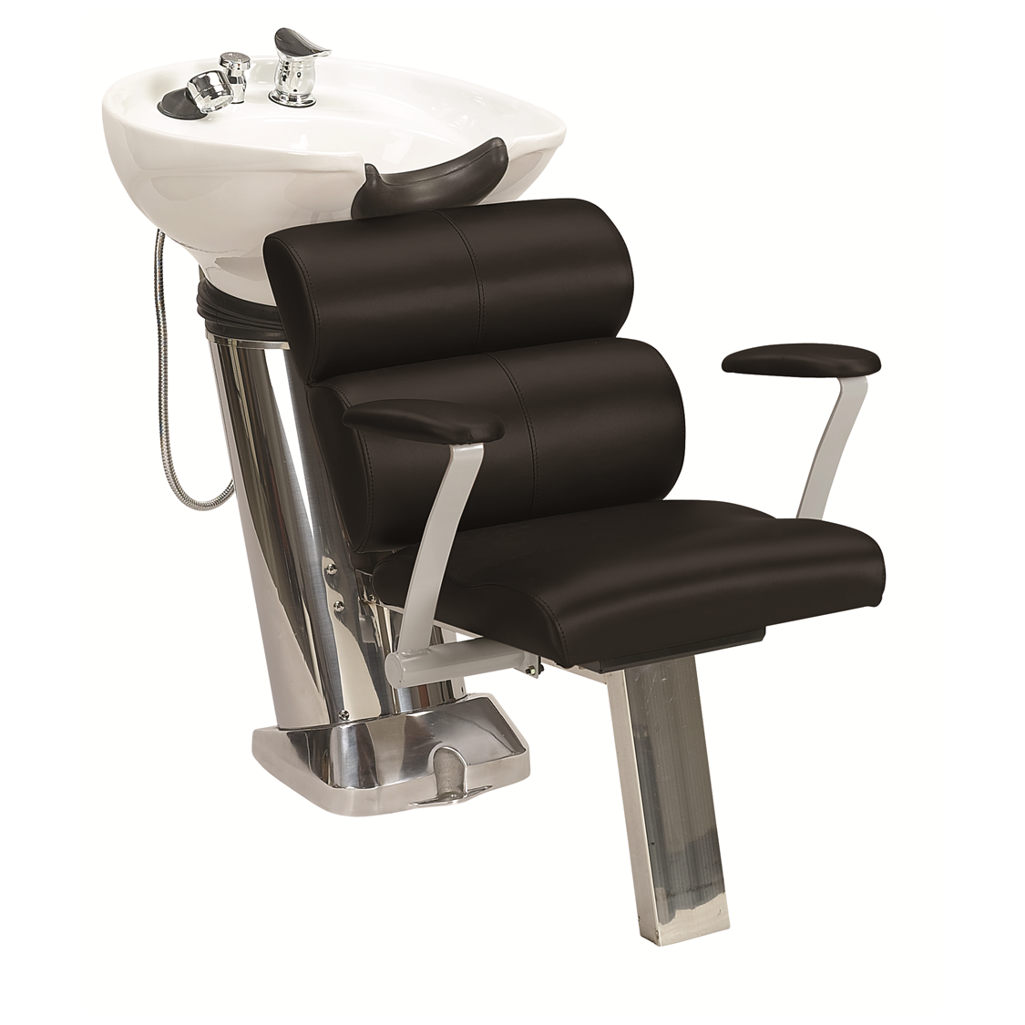 50B Shampoo System, White-Black - Garfield Commercial Enterprises Salon Equipment Spa Furniture Barber Chair Luxury