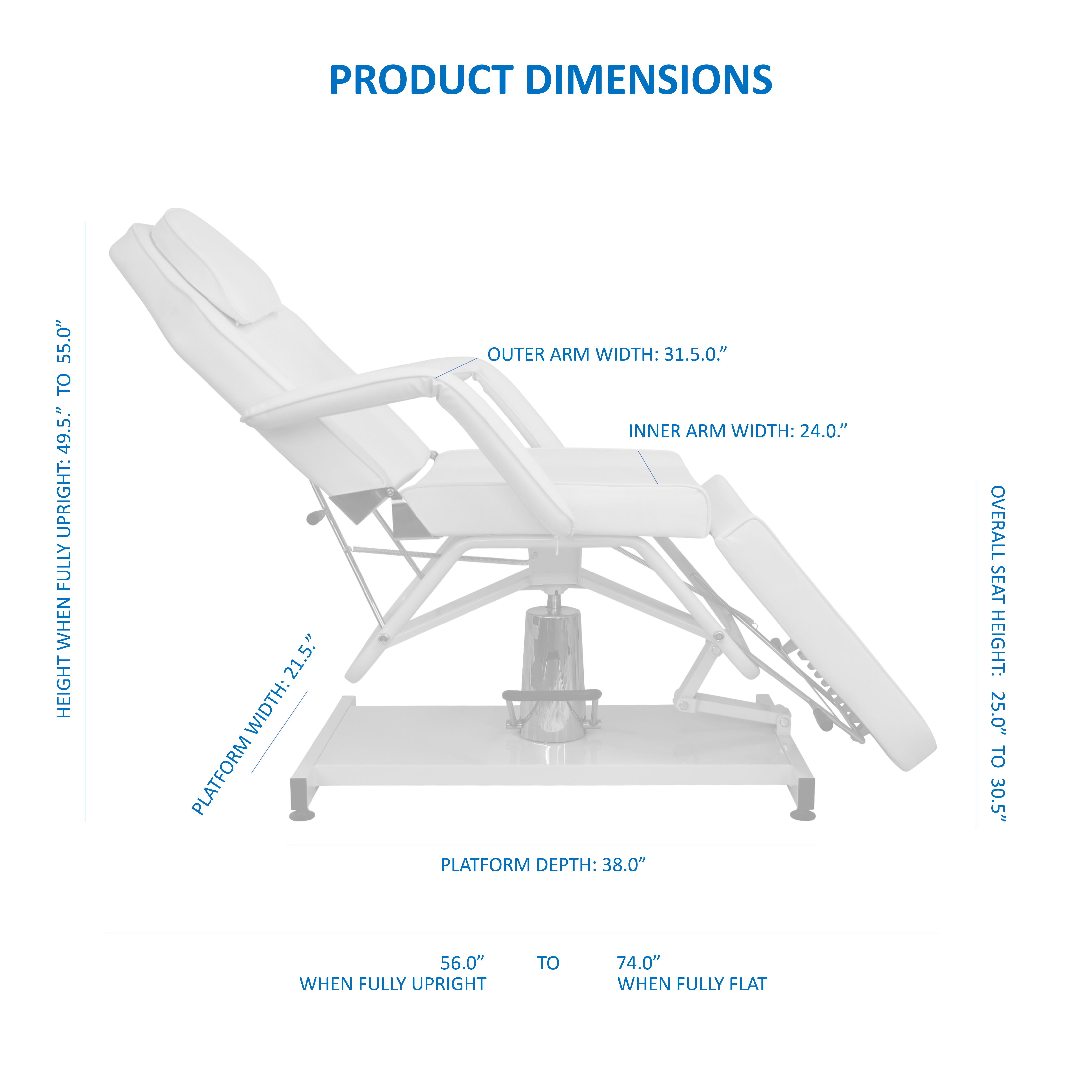 paragon spa treatment table 3962 facial bed upholstery white hydraulic high end cheap best affordable